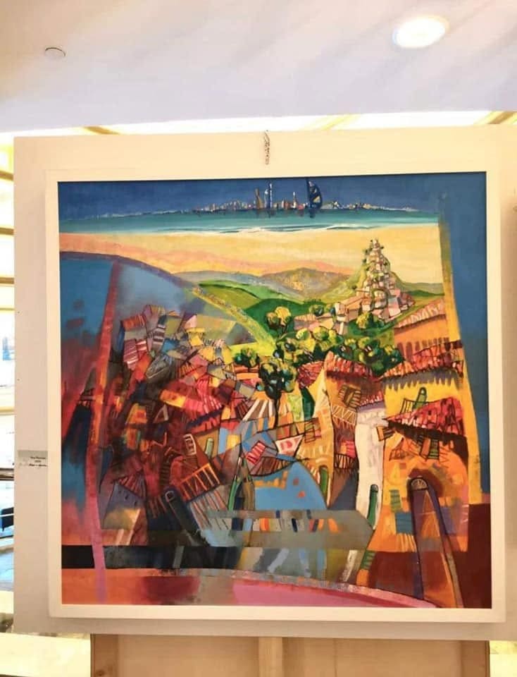 Opera di Patrizio Oca esposta in occasione di Pace e Amore
