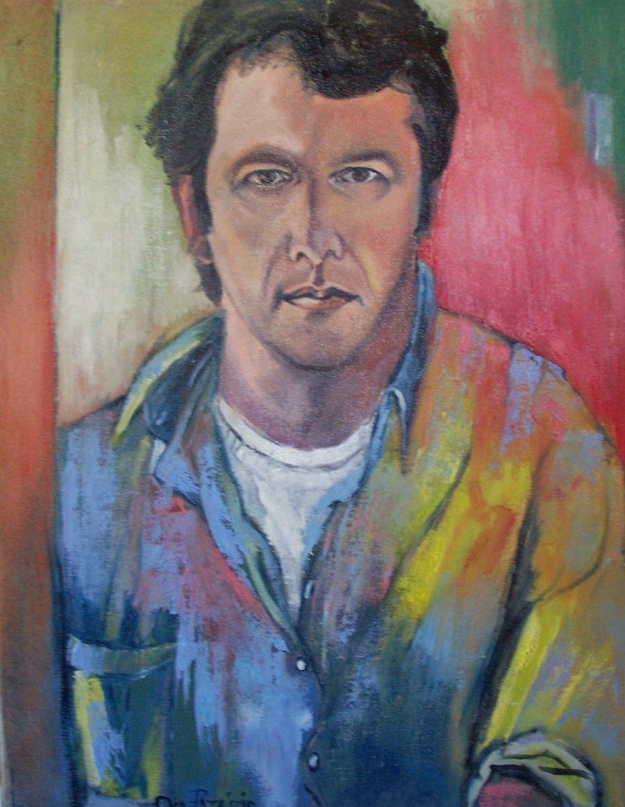Autoritratto di Patrizio Oca del 1994, dipinto a olio su tela