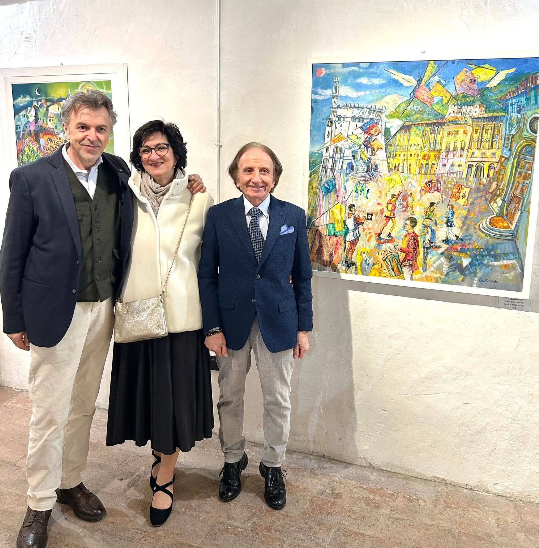 Foto di gruppo all'inaugurazione della mostra