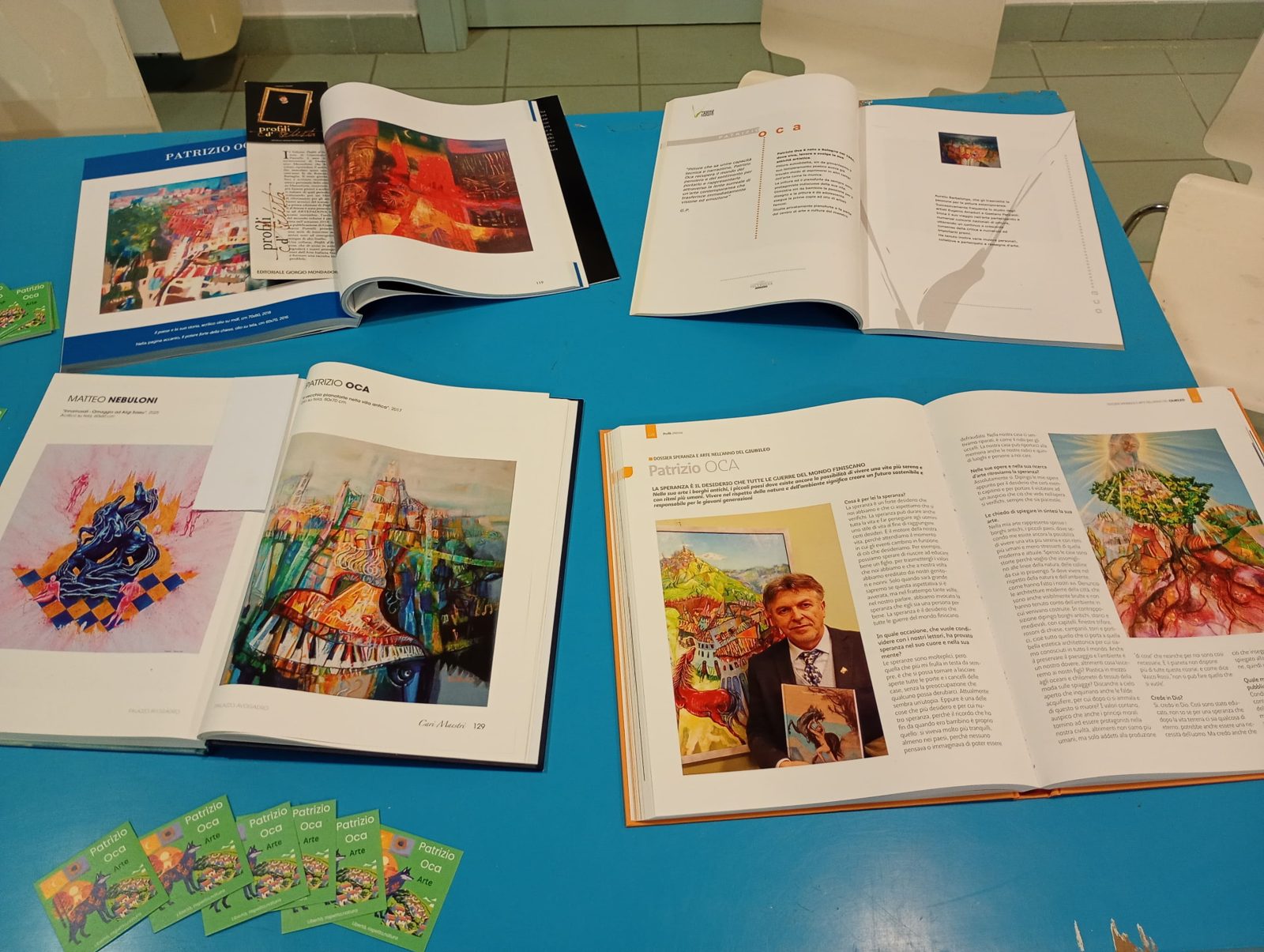 I cataloghi e le pubblicazioni esposti durante la mostra