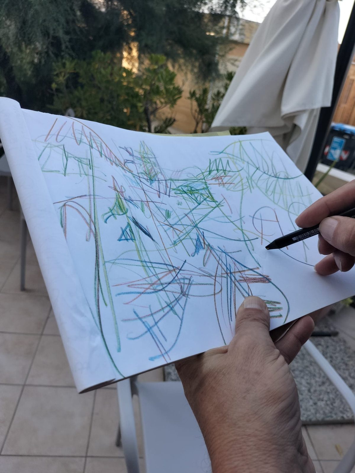 Il disegno realizzato dai bambini durante la mostra